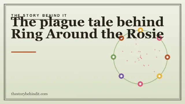 A ring of colourful circles illustrating children playing Ring Around the Rosie